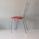 Ensemble de 4 chaises de salle à manger ou de cuisine happy orange, Allemagne 1960