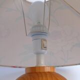 Big Vintage IKEA Table Lamp: Scandinavian Postmodern Design, Solid Wood Bas