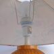 Big Vintage IKEA Table Lamp: Scandinavian Postmodern Design, Solid Wood Bas