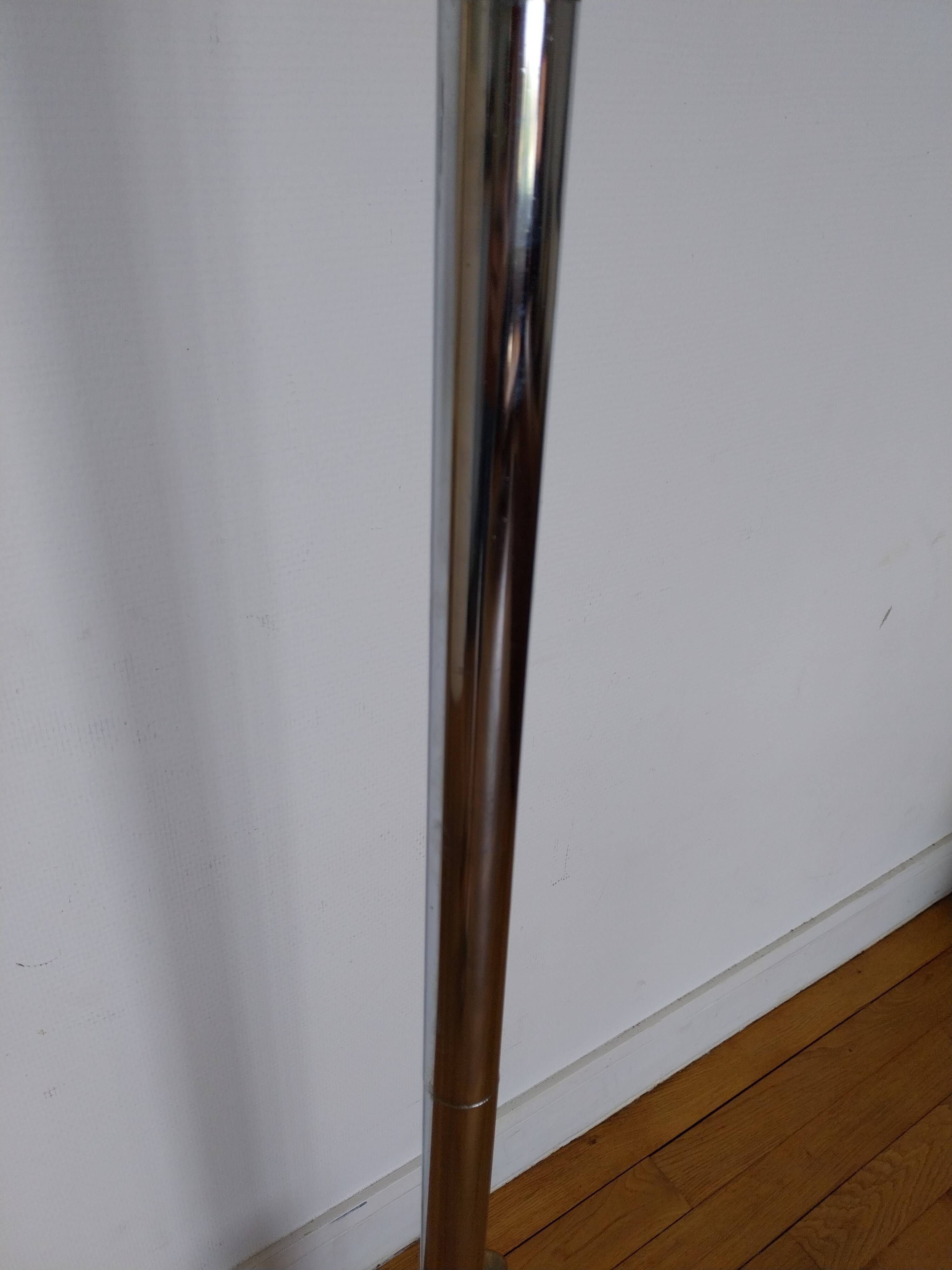 Chrome parrot coat rack with 12 hooks