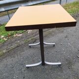 Healing bistro table formica orange iron foot