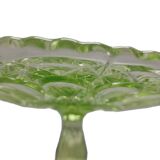 Assiette à gâteau vintage en uranium, années 1940