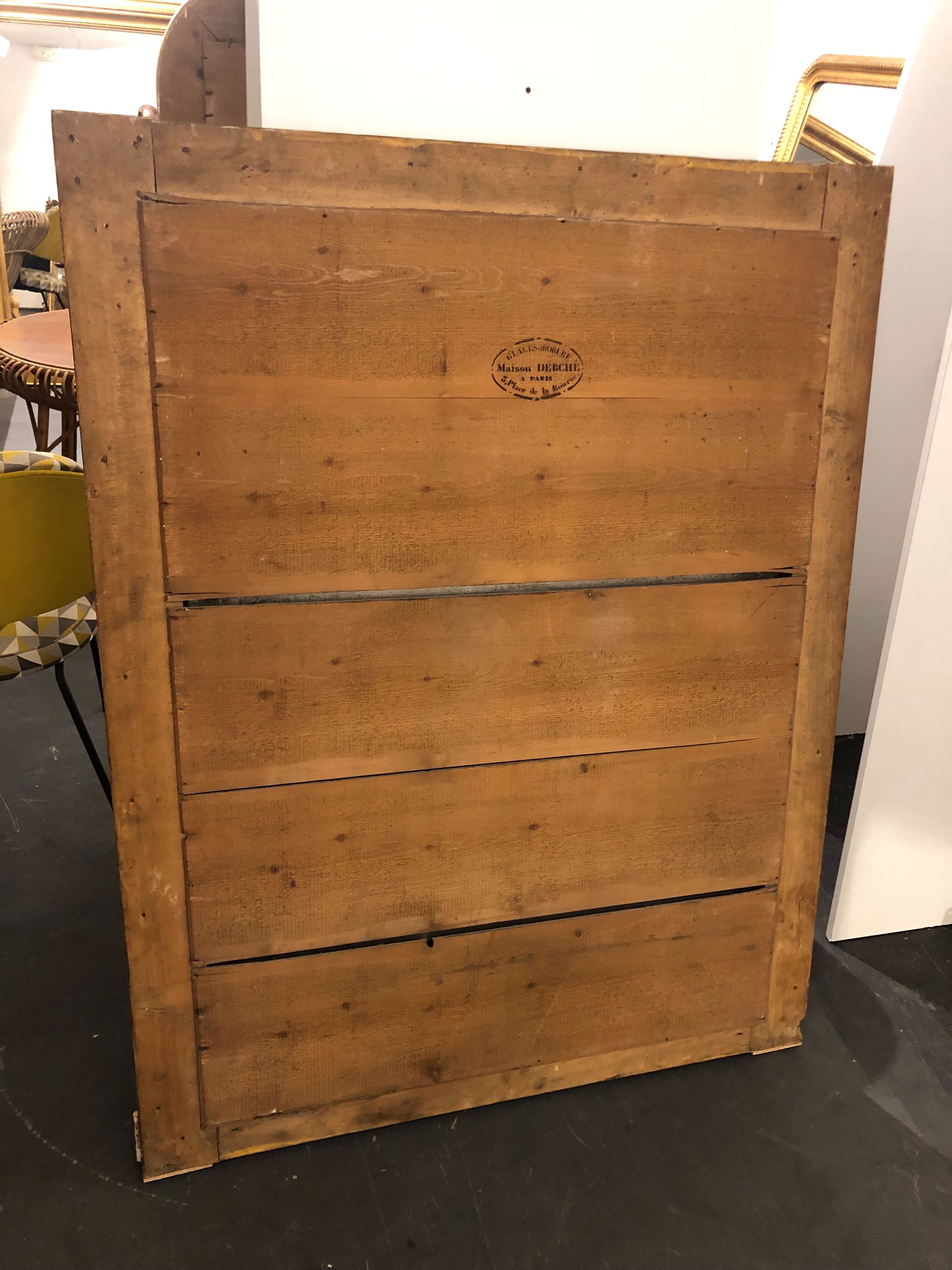 Mirror 125x97 cm beginning XIX gold leaf gilding