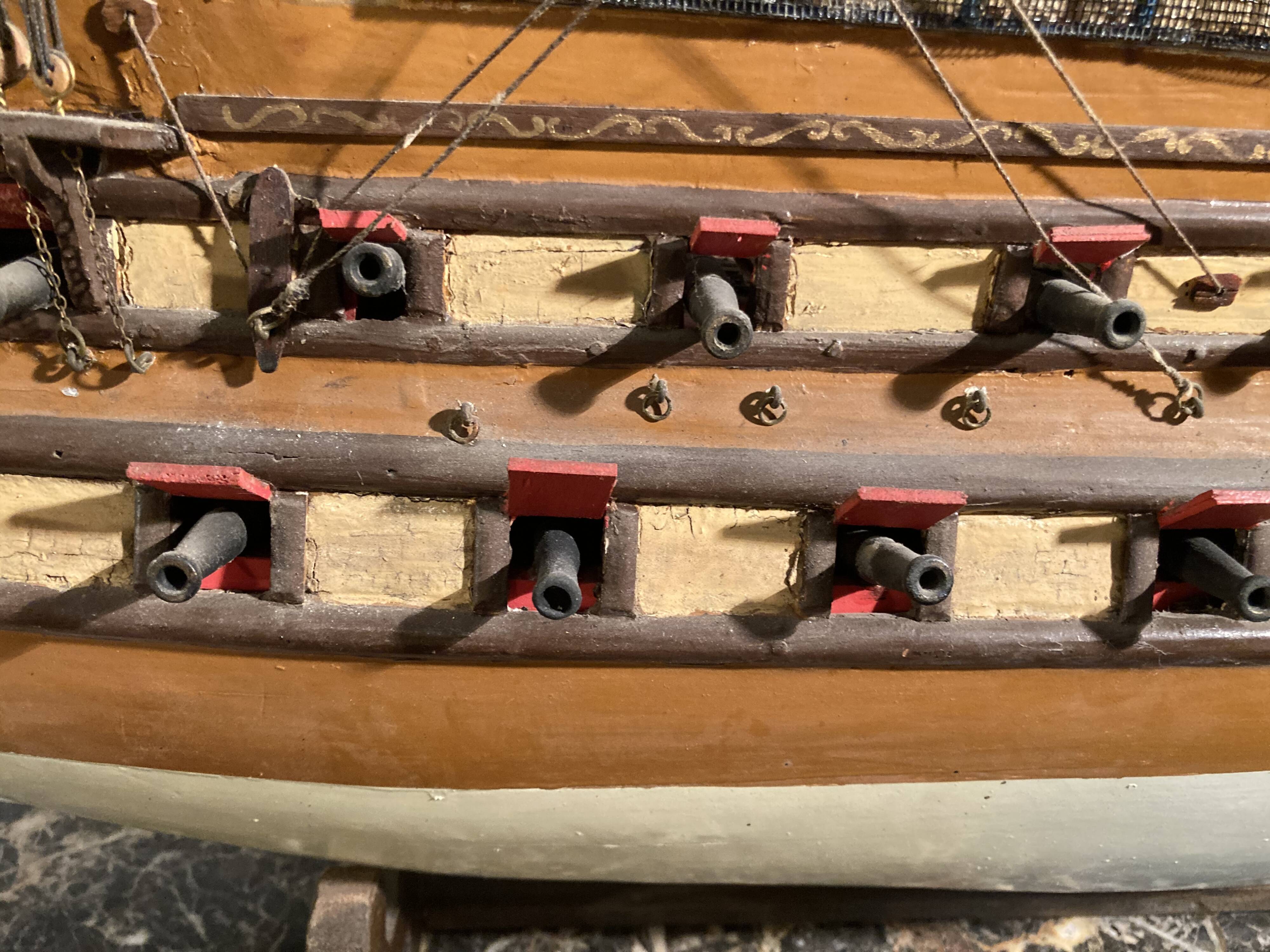 Model of a Royal Navy ship
