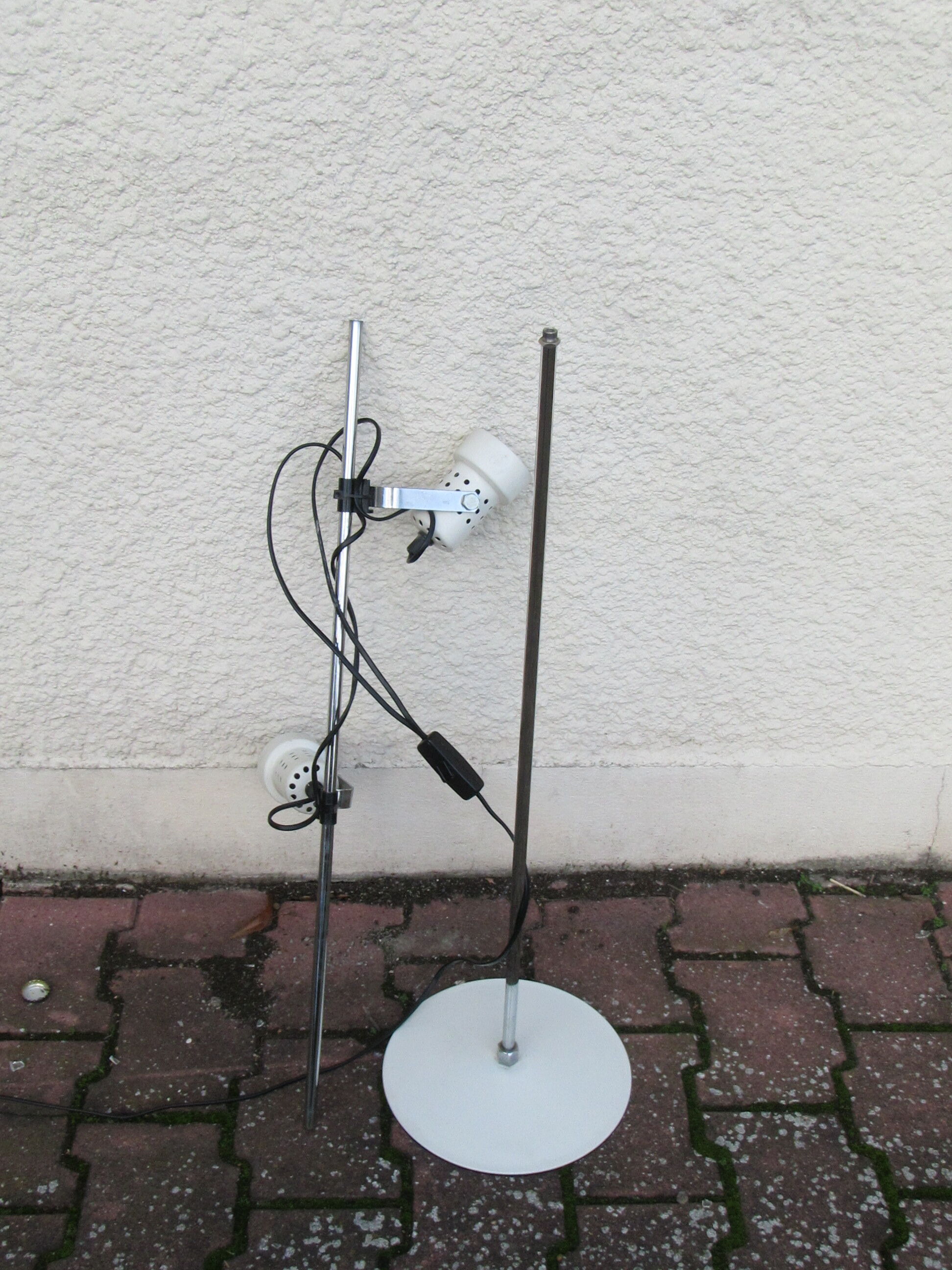 Lamppost 70 double spots vintage - white plate