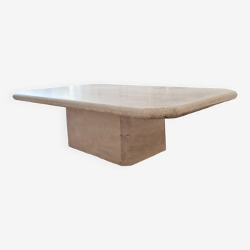 Travertine coffee table