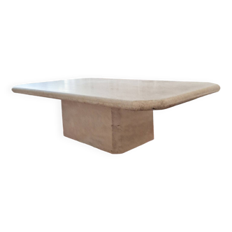 Travertine coffee table