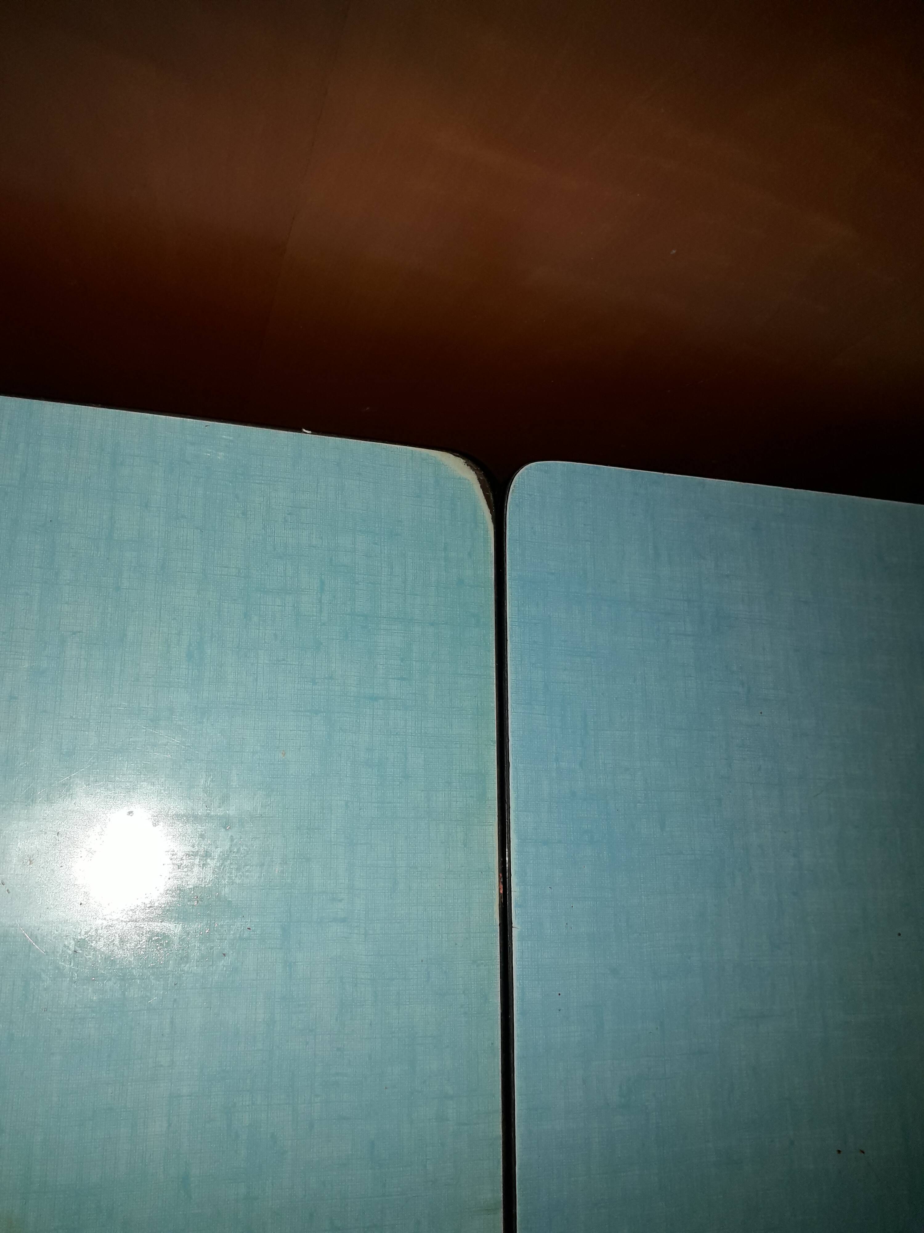 Table in blue Formica vintage plastic brand
