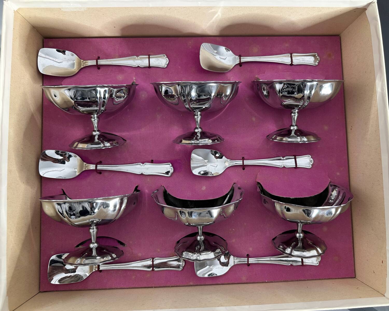 Jean Couzon 12-piece stainless steel ice cream service