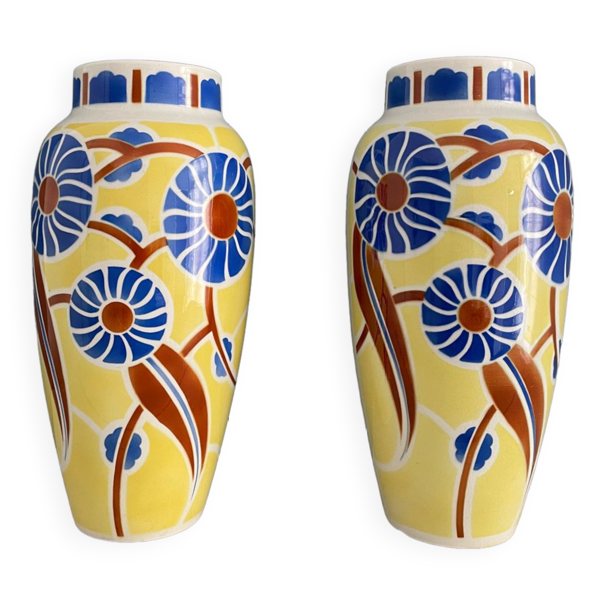 Dugue/デュゲ」Art Deco Vase1930年台(France) Dugue/デュゲ」Art Deco