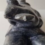 Inuit Art Soapstone Sculpture Eskimo Hunter/Fisherman Signed. 1960s