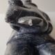 Inuit Art Soapstone Sculpture Eskimo Hunter/Fisherman Signed. 1960s