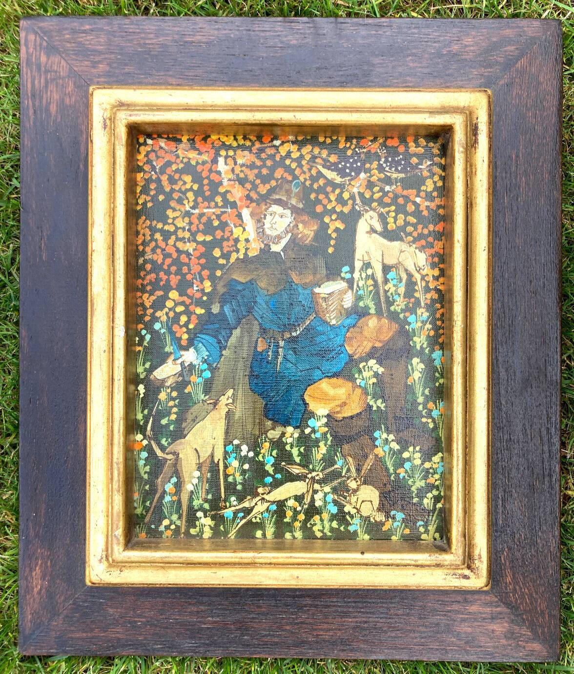 Painting Contemporary Art - Gentleman and the animals of the forest