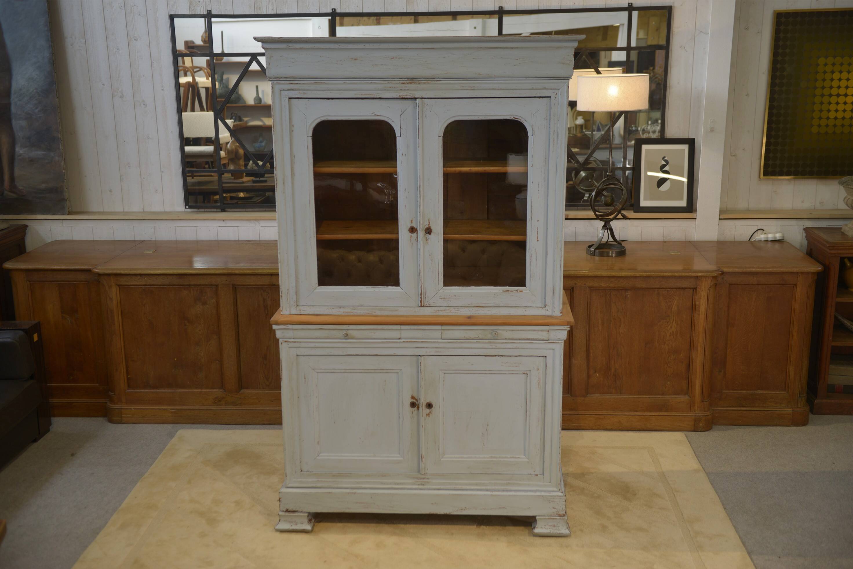 Buffet deux corps XIXème en merisier