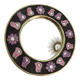 Miroir en céramique rond Mithé Espelt années 70 25cm