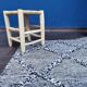 Small Moroccan Berber Carpet Made Main Zanafi Black 100x160 cm