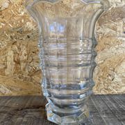 Vintage 1970s Moulded Glass Vase Made in France #D973