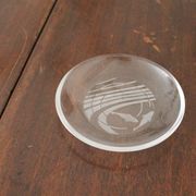Hermès paire d'assiettes en verre à motif de dauphins