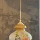Vintage suspension in iridescent opaline floral – Verrerie de Vianne – Ét
