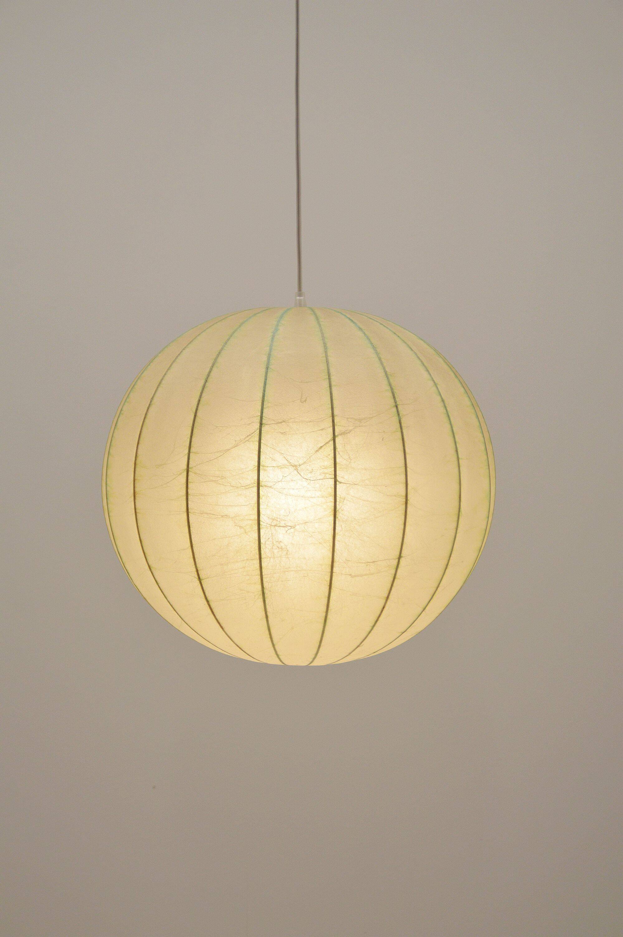 Vintage cocoon pendant lamp by Goldkant Leuchten, 1960s