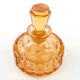 Art déco decanter, orange crystal, Poland, 1930s
