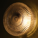 Vintage glass ceiling or wall lamp, Italy, 1960s