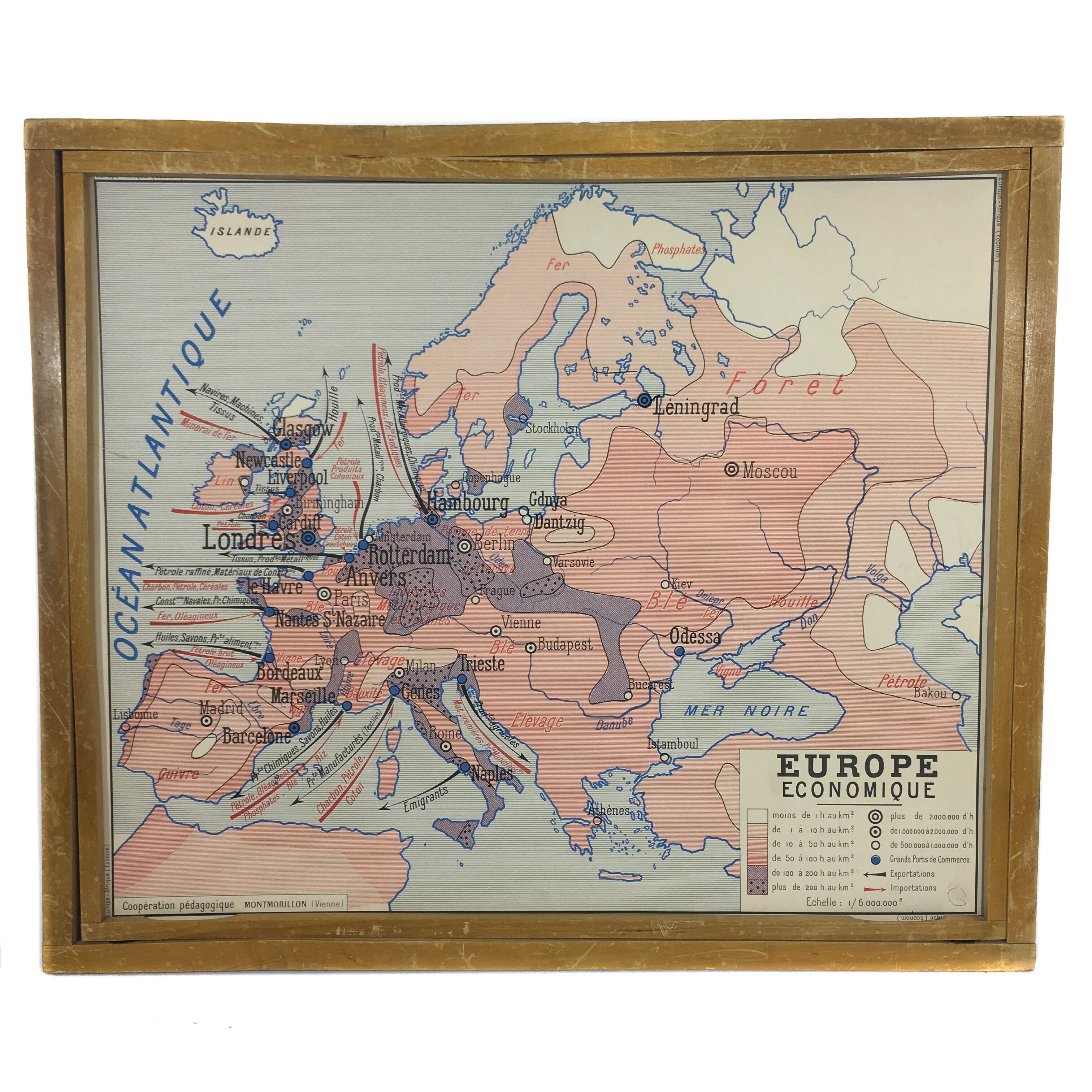 School Affoche geographical Europe Africa double sided