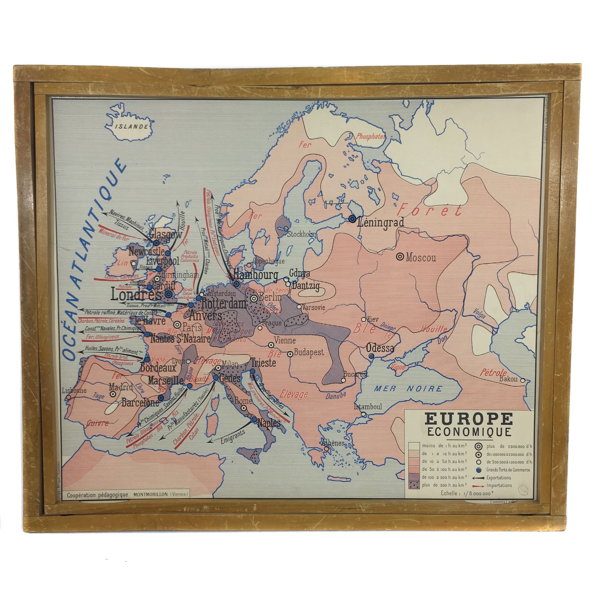 School Affoche geographical Europe Africa double sided