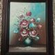 Tableau of a hand-painted bouquet of flowers