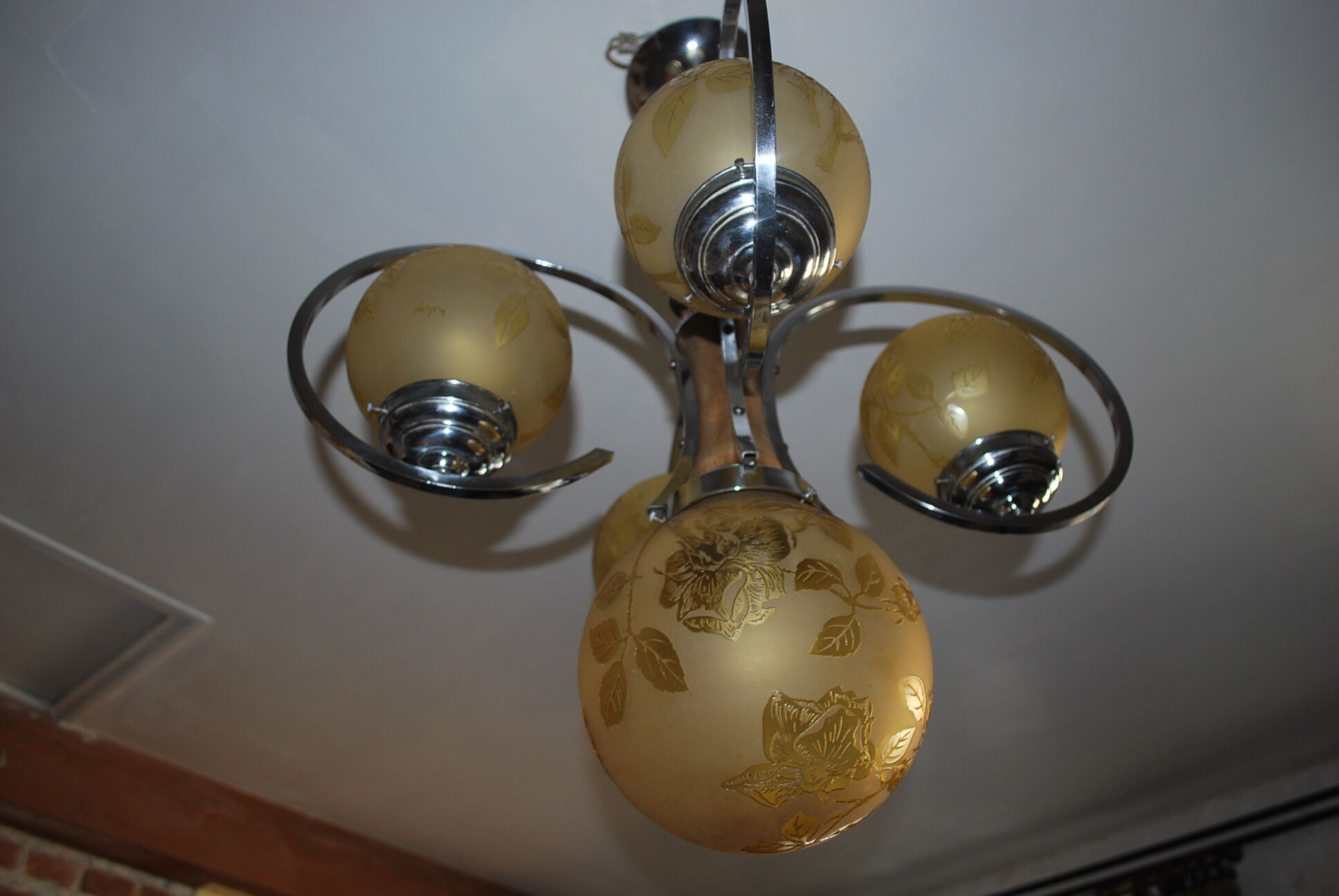 Lustre art déco signé Deveau