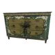 Commode en bois peint