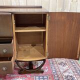 English art deco oak bar