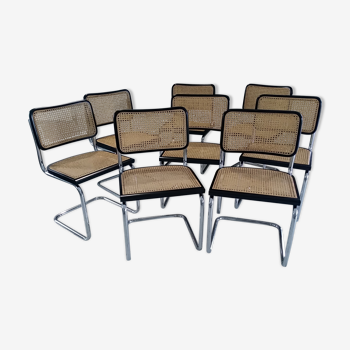 Suite de 8 chaises Cesca B32 par Marcel Breuer 1992