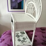 Table de chevet rotin et cannage