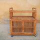 Meuble de rangement vintage en rotin