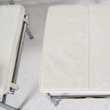 Leather armchair and footstool 'Genni' by Gabriele Mucchi For Zanotta