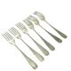 Set of forks, minimalism, silver-plated brass, Henneberg Brothers, Poland, 1930s