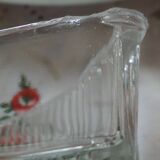 Metal tray for glass dishes for hors d'oeuvres or aperitifs