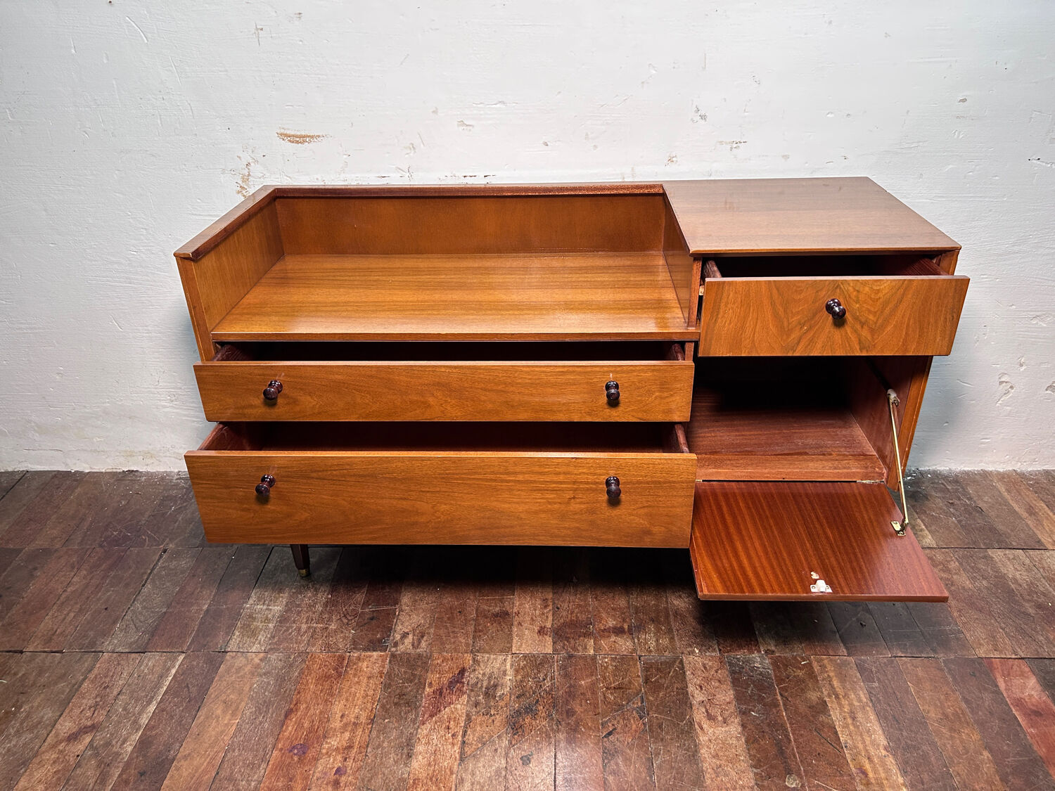 Mid century retro vintage teak telephone seat by G-Plan 1960