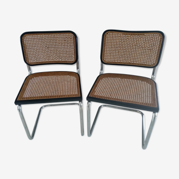 Paire de chaises Cesca B32 par Marcel Breuer 1986