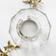 Glass and silver metal cut
