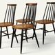 Set of 4 vintage wooden chairs, 1960s