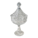 Large lead crystal candy dish/Drageoir. Tritschler Winterhalder. Dome shape, faceted patterns. Dim 30 x 15 cm