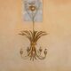 Golden vintage chandelier "wheat ears" by Maison Masca