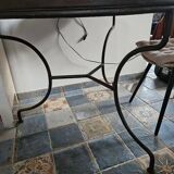Table ronde en Zellige bleu