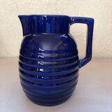 Old blue pitcher ceramic Orchies L1