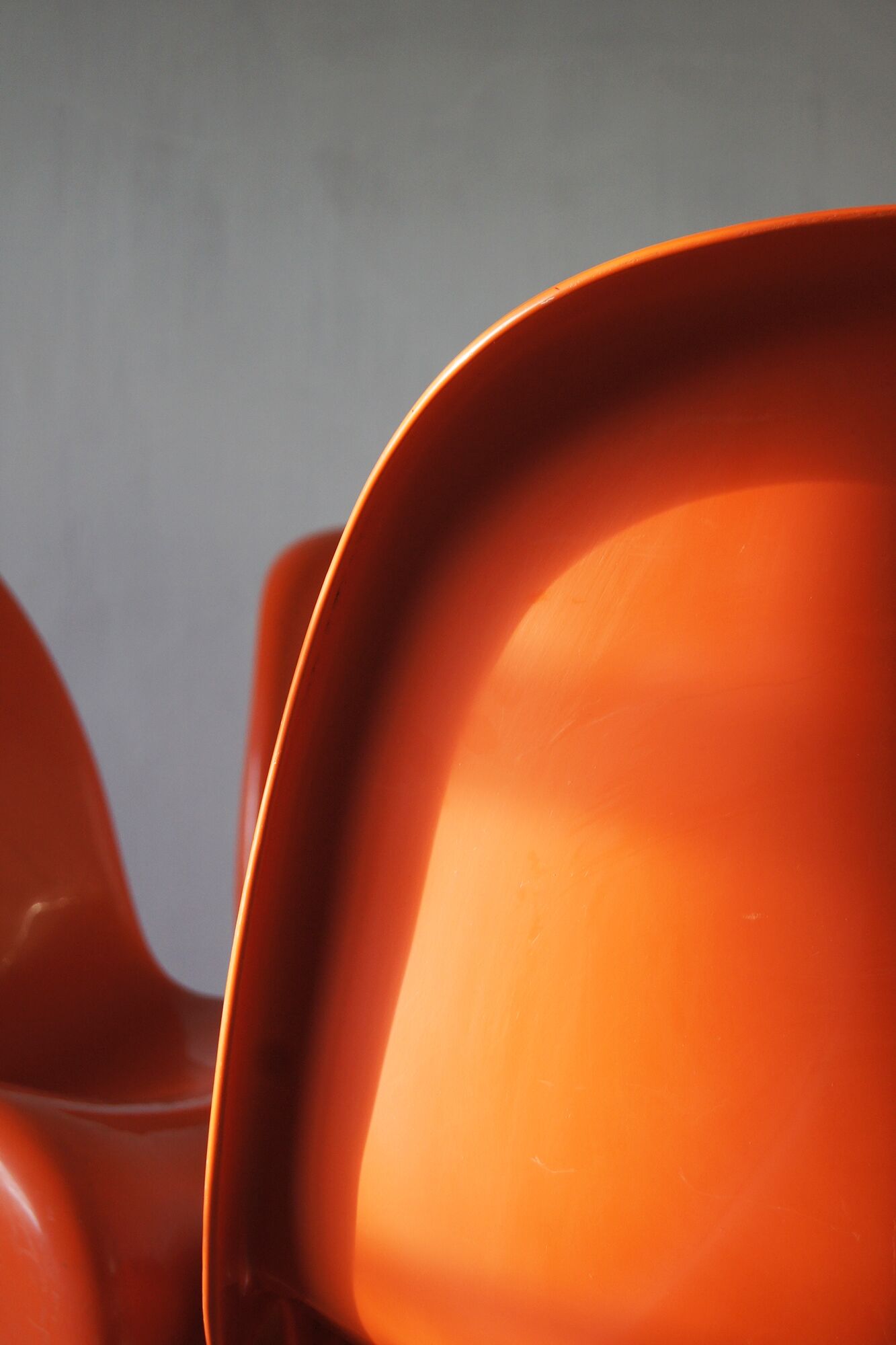 Orange Panton Chair by Verner Panton for Herman Miller set of 4