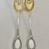Emile puiforcat - solid silver and vermeil salad cutlery