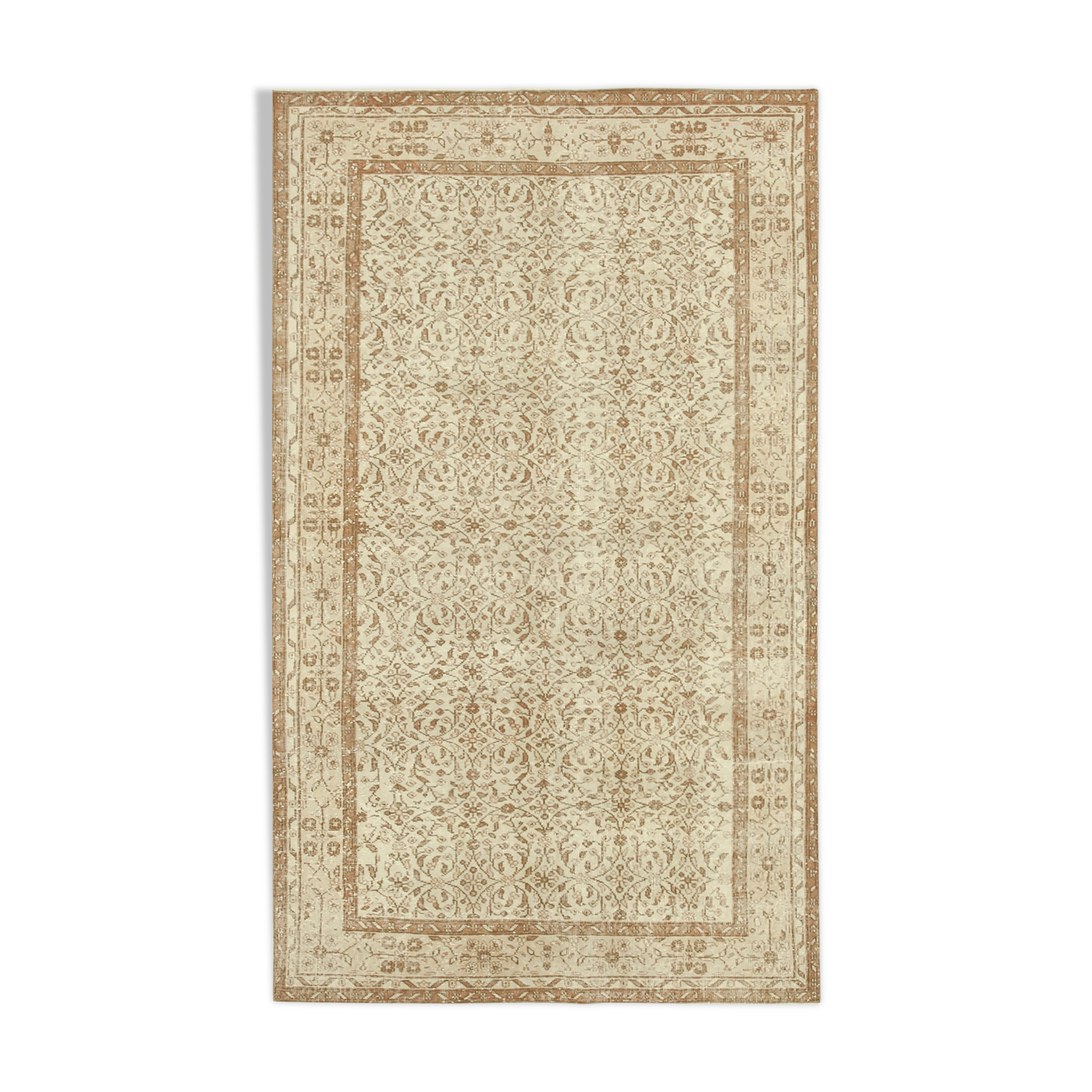 Hand-knotted one-of-a-kind turkish beige rug 165 cm x 281 cm - 38887