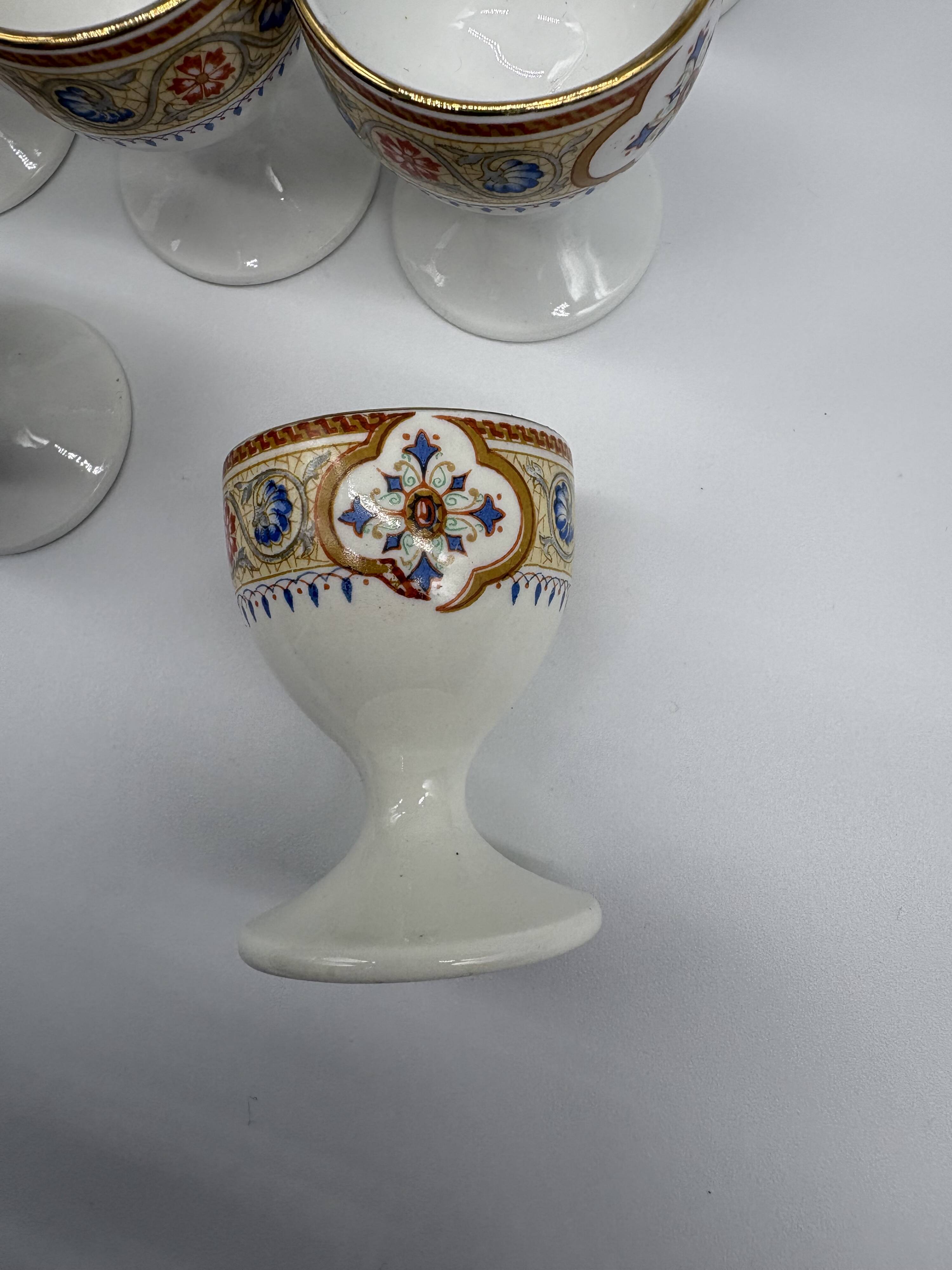 Service for Egg Cups Antique Grosvenor China Persian English Porcelain
